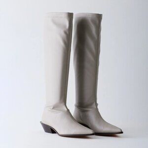 TIBI Bronson Faux Nappa Stretch Boot - Regular Calf